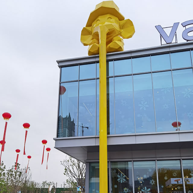 购物商场玻璃钢大象门头装饰雕塑